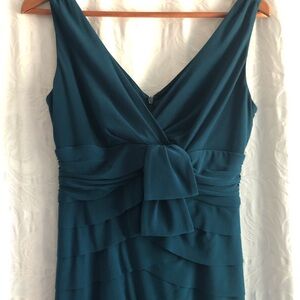 Sophisticated Teal Sleeveless Dress